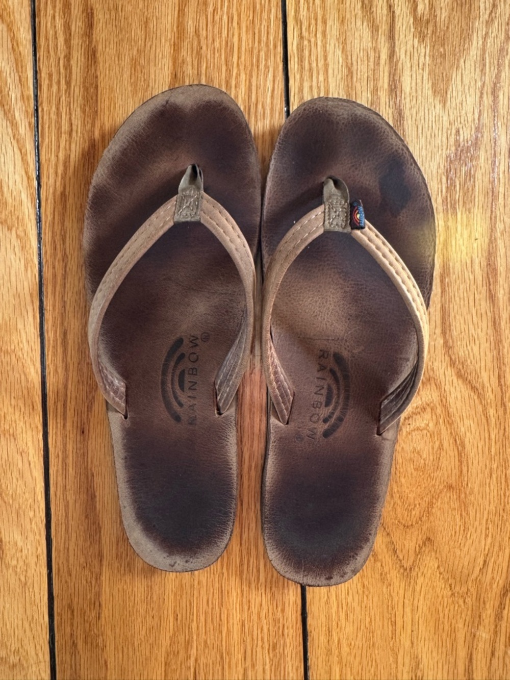 Rainbow Women’s Leather Flip Flops